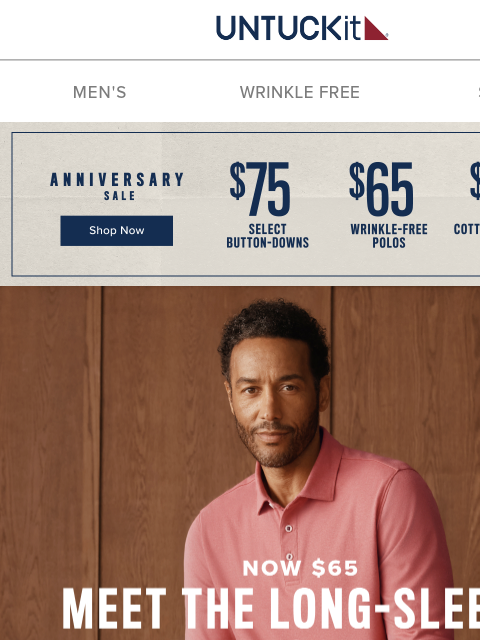 untuckit newsletter: Polo Season Just Got an Upgrade- Now $65!