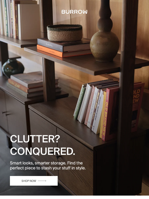 burrow newsletter: Smart storage solutions for any space