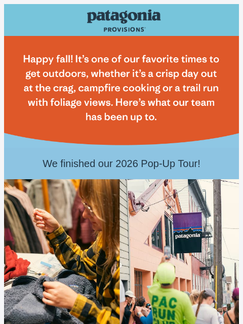 patagonia newsletter: What we've been up to