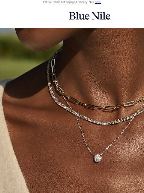 bluenile newsletter: Up to 30% Off* Necklaces