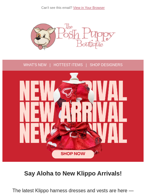 poshpuppyboutique newsletter: New Klippo Styles Just Dropped 🌺