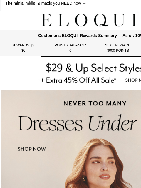 eloquii newsletter: Fall dresses under $60 ❣️