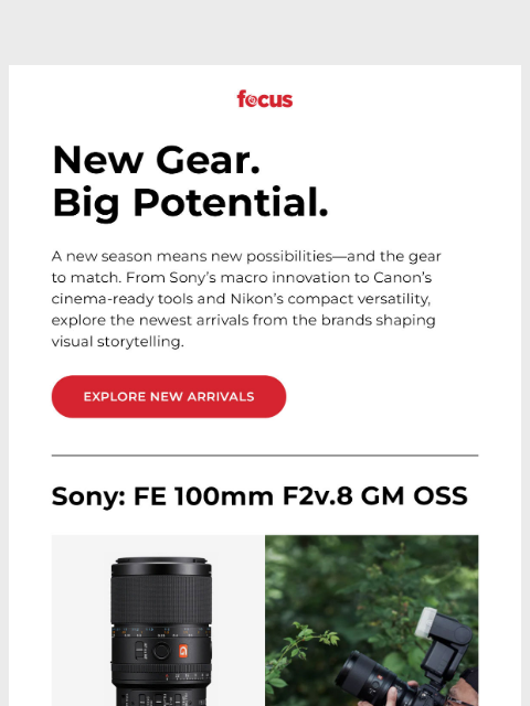 focuscamera newsletter: Fresh arrivals. Legendary craftsmanship.