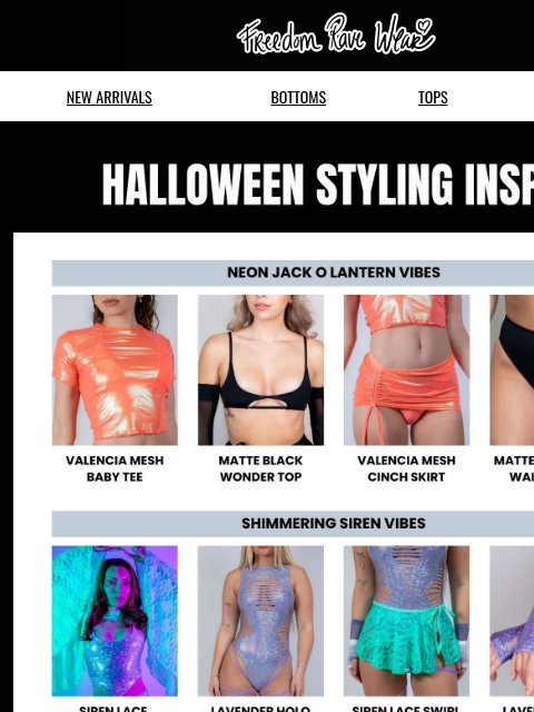 freedomravewear newsletter: HALLOWEEN INSPO