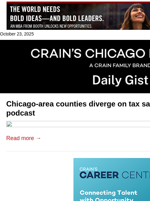crainalerts newsletter: Chicago-area counties diverge on tax sales: Crain'...