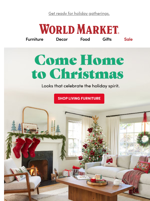 emailworldmarket newsletter: Christmas looks for every nook πππ