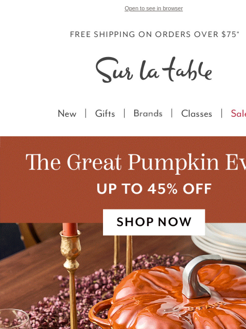 surlatable newsletter: Letβs give βem pumpkin to talk about.