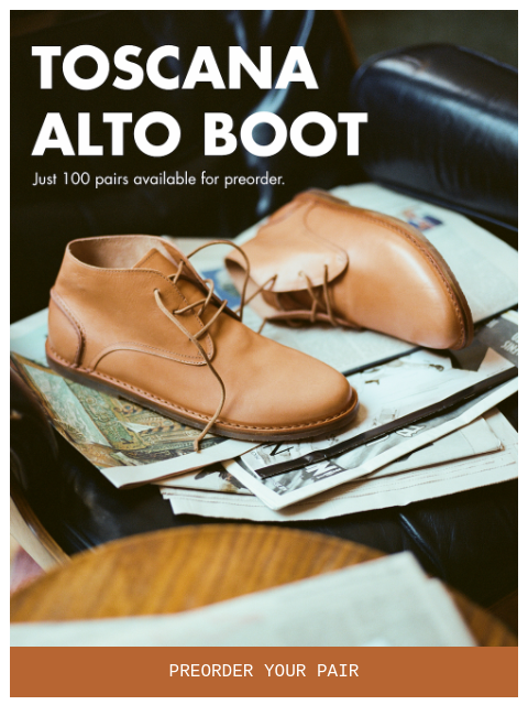 sabah newsletter: PREORDER: Undyed Alto Boot 🇮🇹