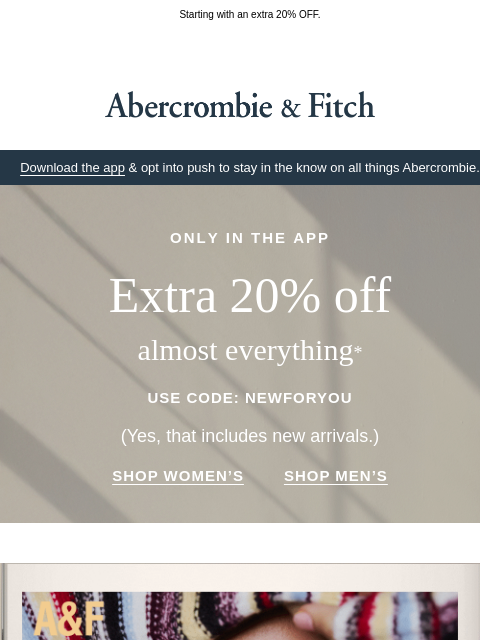 abercrombie newsletter: Redefining the warm welcome.