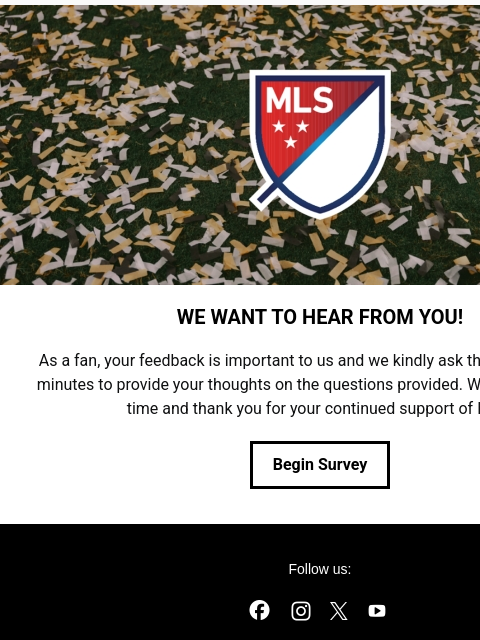 mlssoccer newsletter: We Want to Hear From You