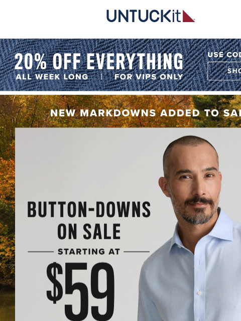 untuckit newsletter: Your Favorite Shirts Starting At $59