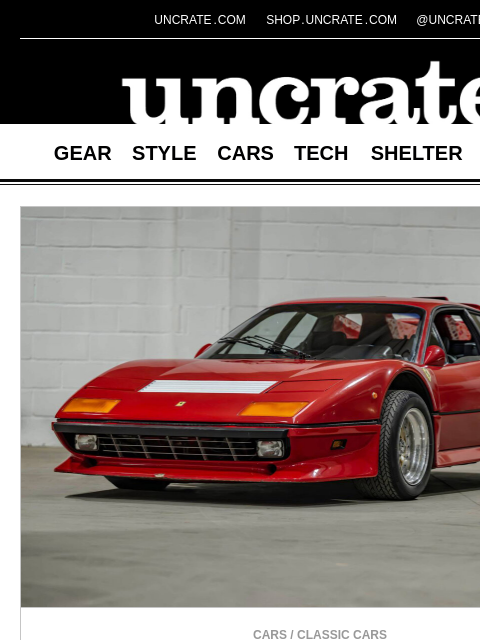 uncrate newsletter: 1983 Ferrari 512 BBi Koenig Coupe & more