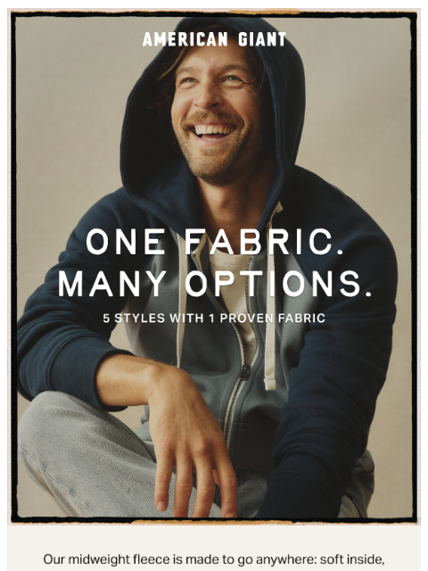 american-giant newsletter: Our Everyday Fleece
