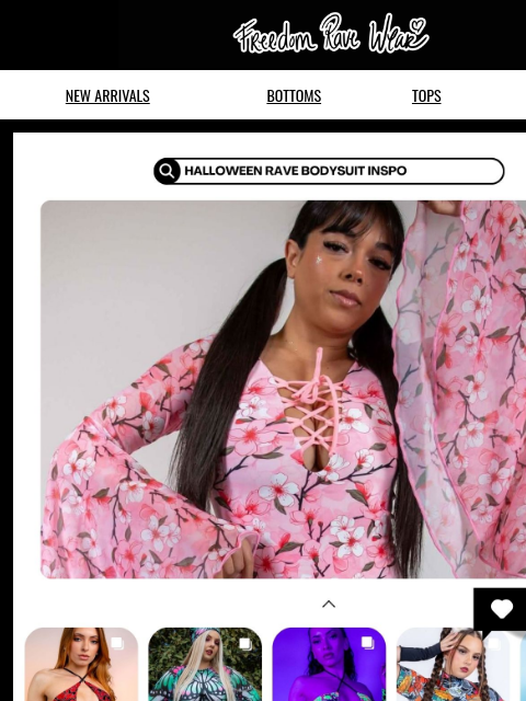 freedomravewear newsletter: Halloween Bodysuits 🎃
