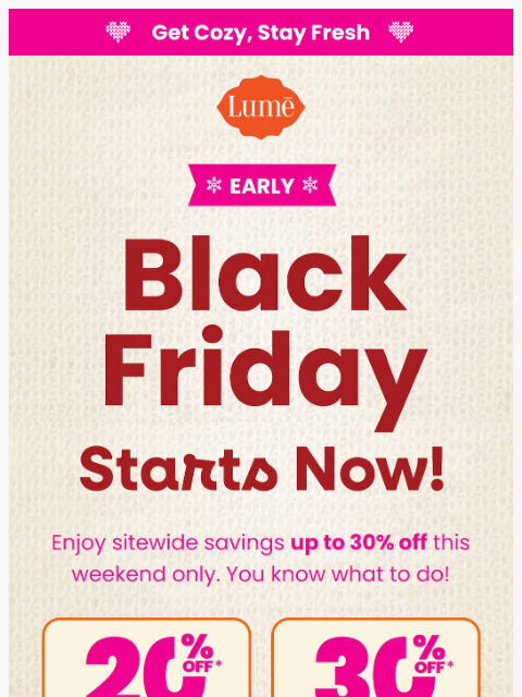lumedeodorant newsletter: Surprise! π² Itβs Early Black Friday π€ποΈ