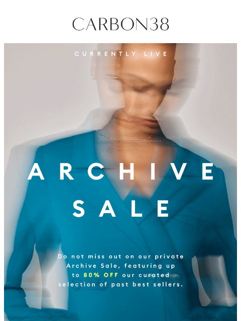carbon38 newsletter: From the archives 📂 80% off