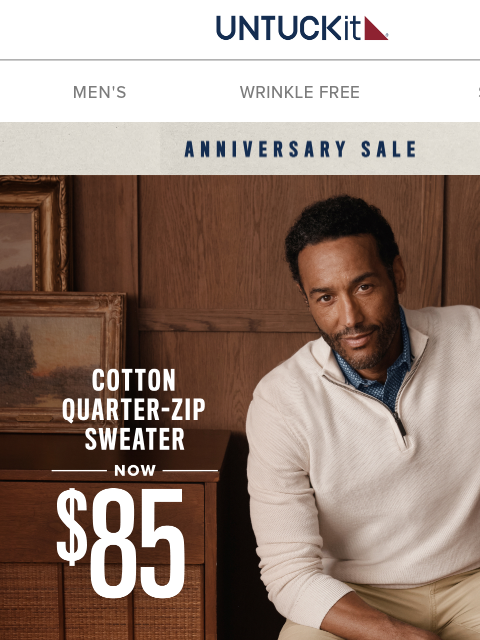 untuckit newsletter: SALE: Meet Our Essential Cotton Quarter-Zip- Now $...