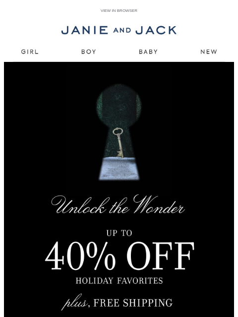 janieandjack newsletter: We've got a new collection for you…