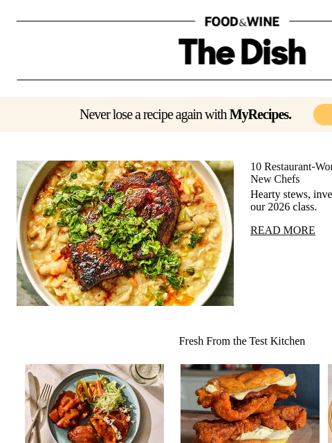 foodandwine newsletter: 10 Restaurant-Worthy Recipes From the Best New Che...