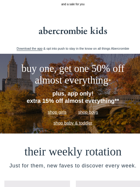 abercrombie newsletter: outfit inspo for them