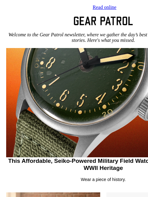 gearpatrol newsletter: This Unique Timepiece Contains a Literal Piece of ...
