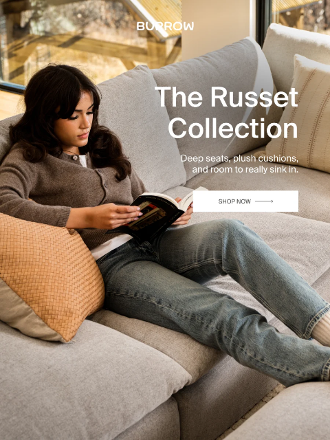 burrow newsletter: Big comfort and bigger living
