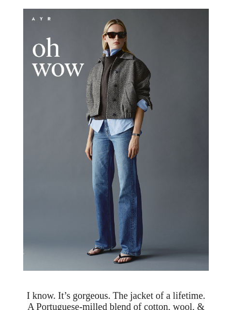 ayr newsletter: the jacket of a lifetime