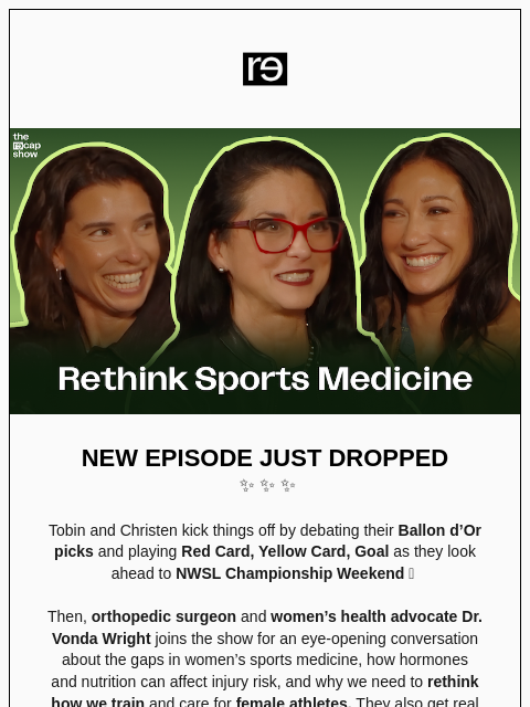 re-website newsletter: The Blind Spots in Women’s Sports Medicine with Dr...