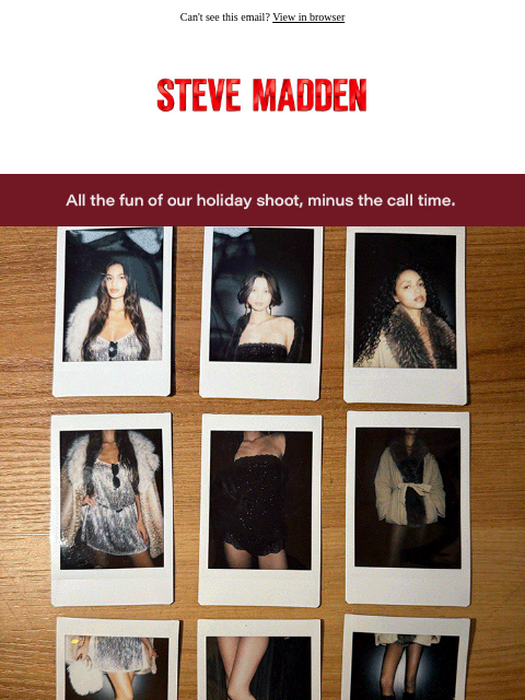 stevemadden newsletter: Best Part Of Our Holiday Shoot?