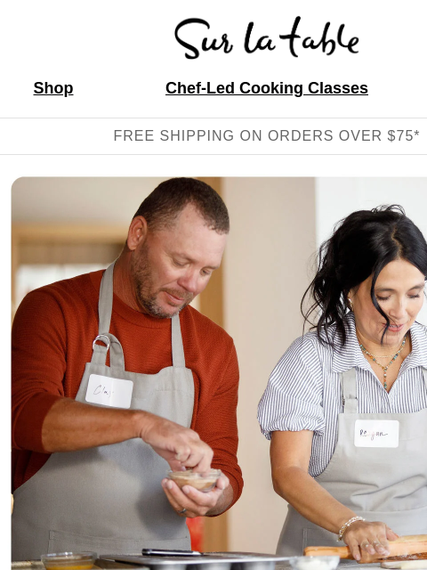 surlatable newsletter: Fall in love with our most popular baking classes.