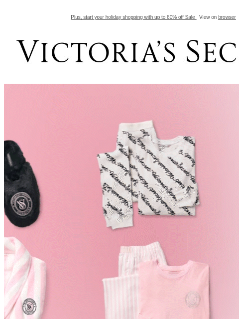 Plus, start your holiday shopping with up to 60% off Sale View on browser Victoria's Secret VSCC Available Credit Display images to show real-time content Display images to show real-time content