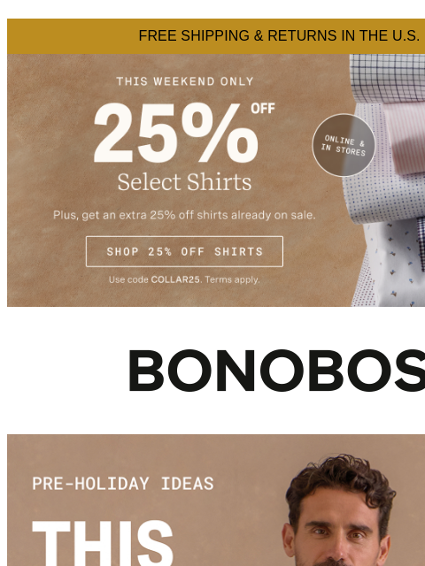 bonobos newsletter: Holiday Gift Idea…