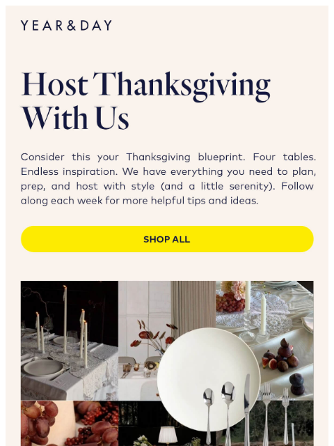 yearandday newsletter: Your step-by-step guide to hosting Thanksgiving