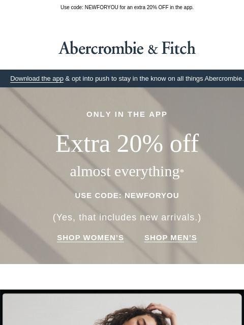 abercrombie newsletter: Bootcut is making an entrance.