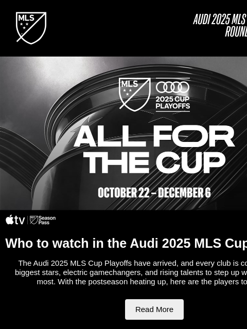 mlssoccer newsletter: Round One Best-of-3 matches kick off tonight at 8:...