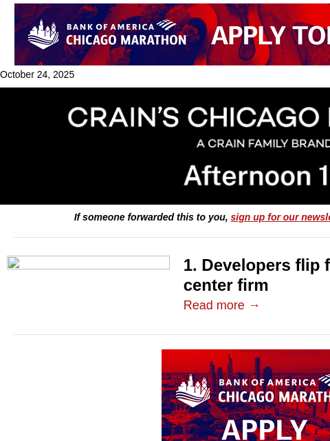 crainalerts newsletter: Developers flip LaSalle Street building