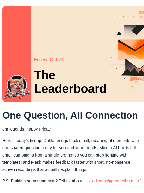producthunt newsletter: 😸 kill the doomscroll