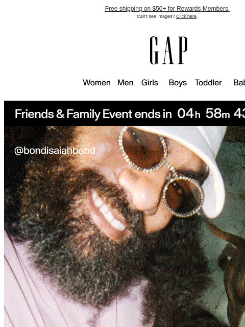 gap newsletter: Final call: 40% off everything + extra 20% with co...