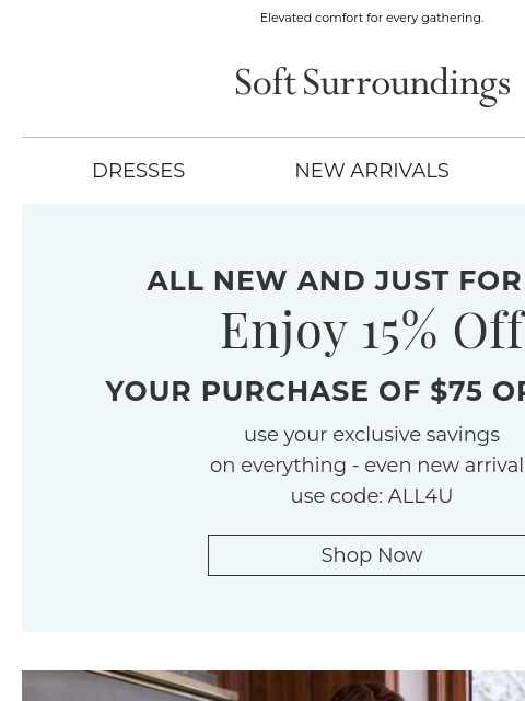 softsurroundings newsletter: Entertaining Styled Right