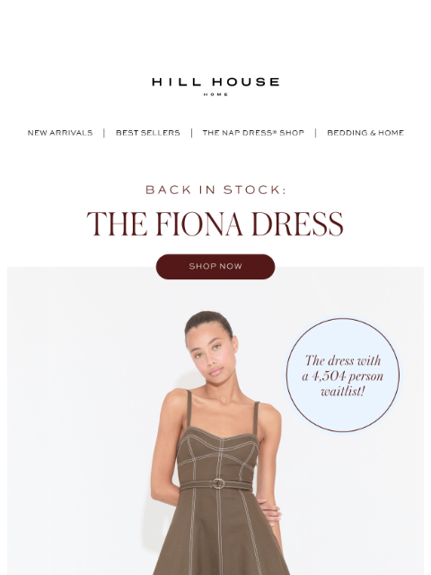 hillhousehome newsletter: BACK IN STOCK: The Fiona Dress