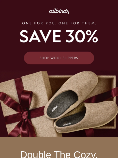 allbirds newsletter: 30% Off? Add. To. Cart.