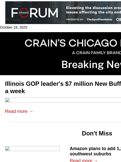 crainalerts newsletter: $7M New Buffalo home sells in under a week