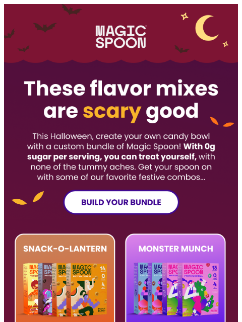 magicspoon newsletter: BOO your bundle with these Halloween mixes! π»
