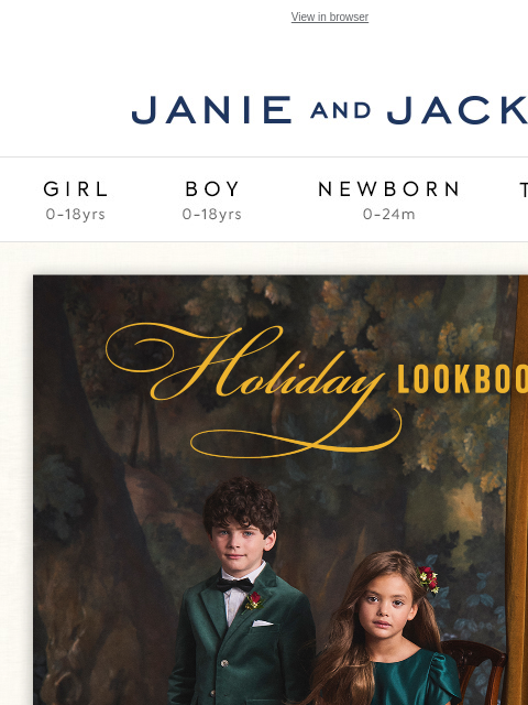 janieandjack newsletter: Introducing our Holiday Lookbook