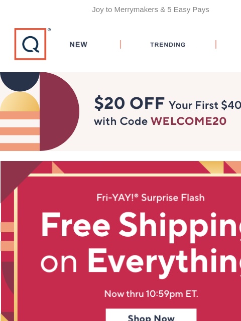 qvcemail newsletter: Free Shipping Ends at 10:59pm ET