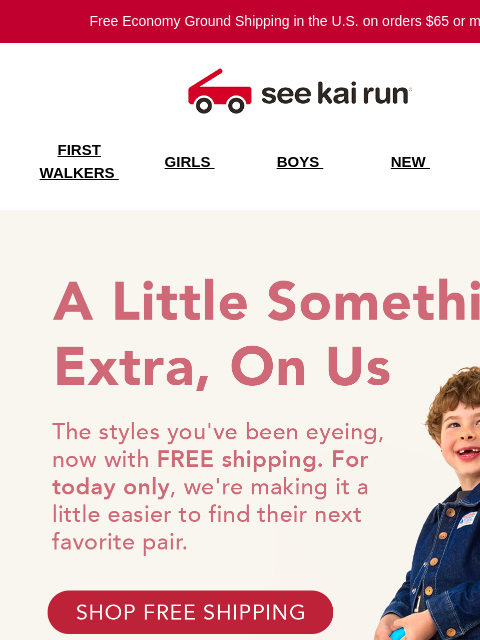 seekairun newsletter: Today Only: Shipping’s On Us