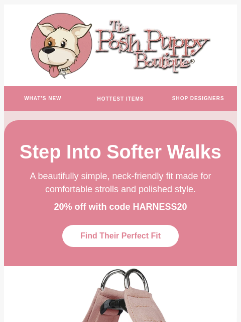 poshpuppyboutique newsletter: A Better Fit, Plus 20% Off