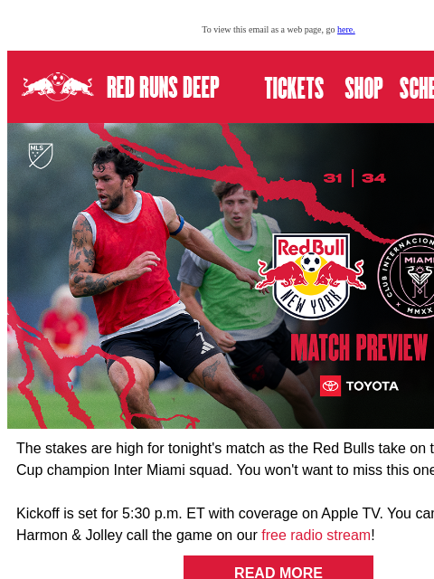 newyorkredbulls newsletter: 🍿 Match Preview: RBNY vs Inter Miami 10/24