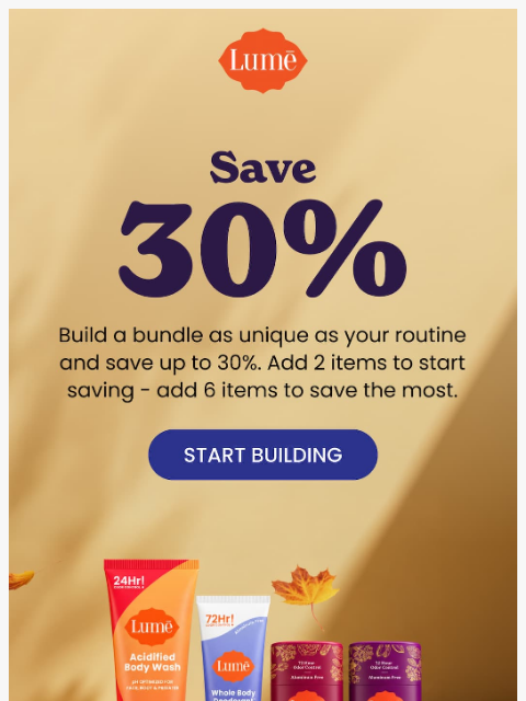 lumedeodorant newsletter: 30% OFF your faves 🤩