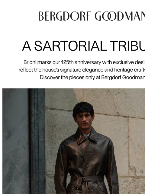 bergdorfgoodman newsletter: 125 Years of BG: BRIONI